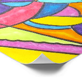 Vogelpik in de boom-moderne Bauhaus Poster (Hoek)