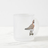 vogelpikbare siberische zandverstuiver matglas koffiemok (Voorkant rechts)