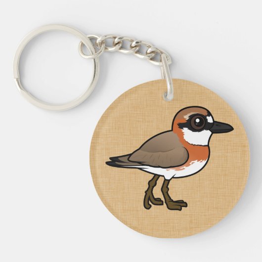 vogelpikbare siberische zandverstuiver sleutelhanger (Voorkant)