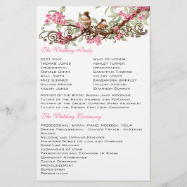  vogelpink Musical Scroll Wedding Menu