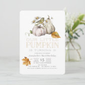 Vogelpompoen vallen Waterverf Birthday Kaart (Staand voorkant)