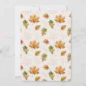 Vogelpompoen vallen Waterverf Birthday Kaart (Achterkant)