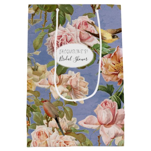  vogelprijzen Blauwe Vrijgezellenfeest Prijzen Medium Cadeauzakje (Achterkant)