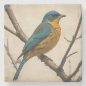  Vogelprint Stenen Onderzetter (Voorkant)