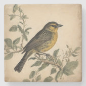  Vogelprint Stenen Onderzetter (Voorkant)