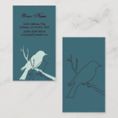 Vogelprofielkaart (Aqua) Visitekaartje (Voorkant / Achterkant)