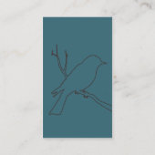 Vogelprofielkaart (Aqua) Visitekaartje (Achterkant)