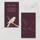 Vogelprofielkaart (Bourgogne) Visitekaartje (Voorkant / Achterkant)