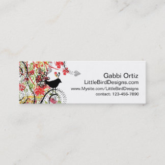 Vogelprofielkaart, netwerkkaart mini visitekaartje