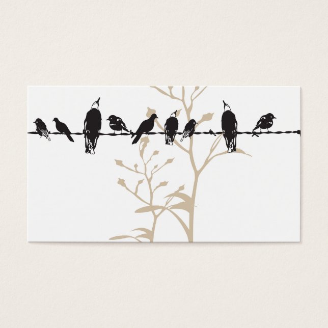 Vogelprofielkaart Visitekaartjes (Voorkant)