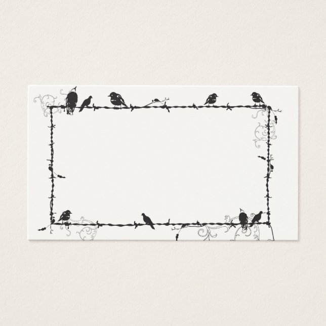 Vogelprofielkaart Visitekaartjes (Voorkant)
