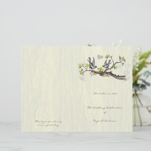  vogelprogramma en grijs bosgraan (Staand voorkant)