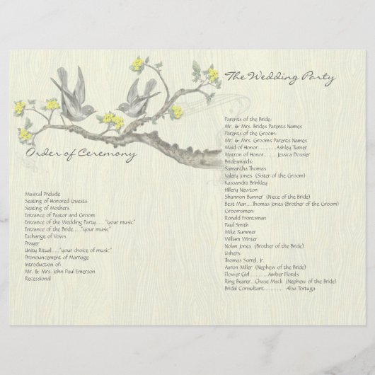  vogelprogramma en grijs bosgraan (Achterkant)