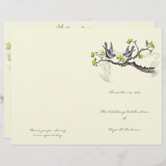  vogelprogramma en grijs weddenschap (Voorkant / Achterkant)