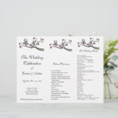  vogelprogramma met een orkaan-Floral TriFold Wedd (Staand voorkant)