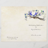  vogelprogramma - Royal Blue & Gray Wedding Progra (Voorkant)