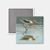 Vogelreflectie bij Mono Lake Magneet (Voorkant / Achterkant)