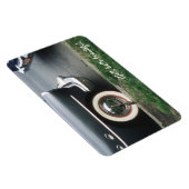 Vogelreflectie in witte wandbanden van Chrome Magneet (Rechterzijde)