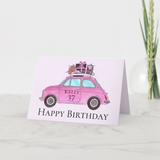 vogelretro-fiat 500 kaart (Voorkant)