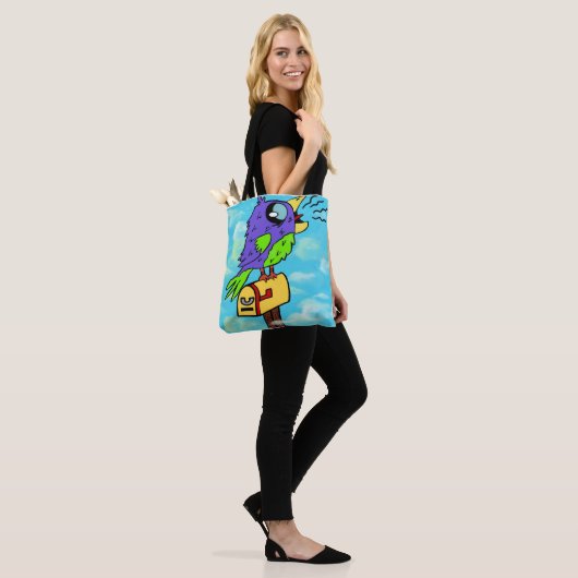 vogelroep tote bag (Op model)