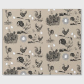  vogelrooster Eipatroon Cadeaupapier (Vlak)