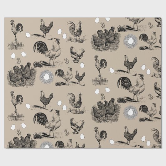  vogelrooster Eipatroon Cadeaupapier (Vlak)