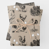  vogelrooster Eipatroon Inpakpapier Vel (In situ)