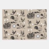 vogelrooster Eipatroon Inpakpapier Vel (Voorkant)