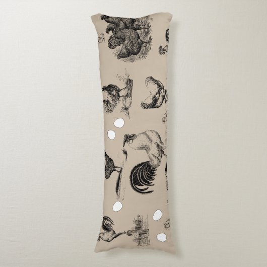  vogelrooster Eipatroon Lichaamskussen (Voorkant Verticaal)