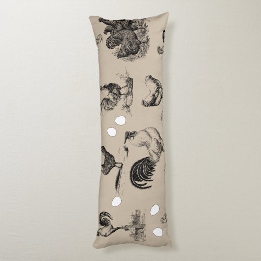 vogelrooster Eipatroon Lichaamskussen (Achterkant (Verticaal))