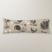  vogelrooster Eipatroon Lichaamskussen (Voorkant)