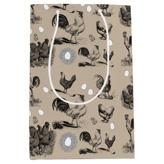  vogelrooster Eipatroon Medium Cadeauzakje (Voorkant)