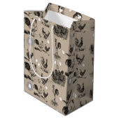  vogelrooster Eipatroon Medium Cadeauzakje (Achterkant Gekanteld)