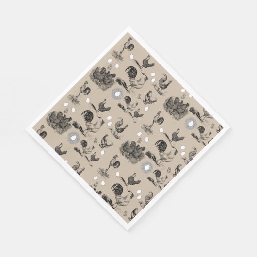 vogelrooster Eipatroon Servet (Hoek)