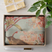  vogelroze bloemen bloemen tissuepapier (Geschenk)