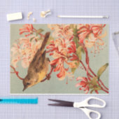  vogelroze bloemen bloemen tissuepapier (Craft)