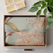 vogelroze bloemen oude illustratie tissuepapier (Geschenk)