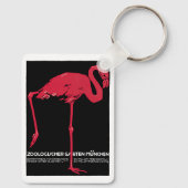  vogelroze flamingo in de Duitse dierentuin Münche Sleutelhanger (Achterkant)