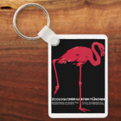  vogelroze flamingo in de Duitse dierentuin Münche Sleutelhanger (Voorkant)
