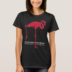 vogelroze flamingo in de Duitse dierentuin Münche T-shirt