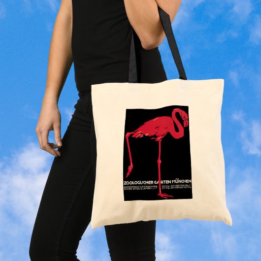 vogelroze flamingo in de Duitse dierentuin Münche Tote Bag