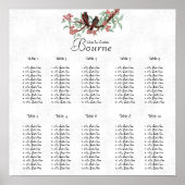  vogelroze roze zadel 12 tafels poster (Voorkant)