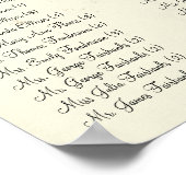  vogels - 100 tot 150 gasten - alfabetisch poster (Hoek)