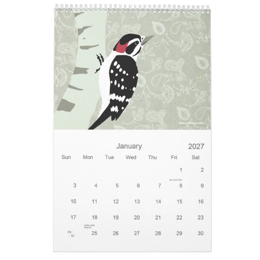 Vogels 2009 kalender (Jan 2027)