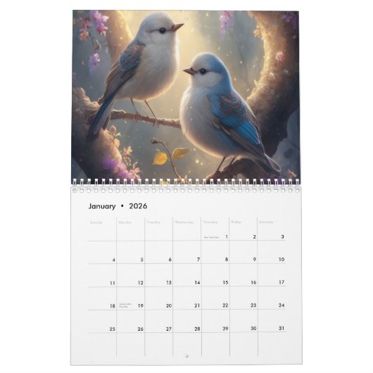  Vogels 2024 Kalender (Jan 2026)