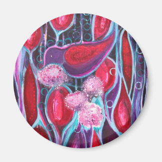 Vogels a Bloom' Original ART reproductie Magneet