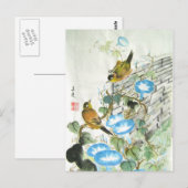vogels aan de muur briefkaart (Voorkant / Achterkant)