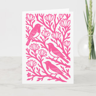 Vogels aan een boom kaart