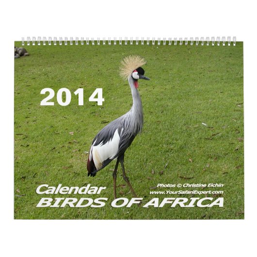 VOGELS AFRIKA-kalender 2014 (twee bladzijden) Kalender (Hoes)