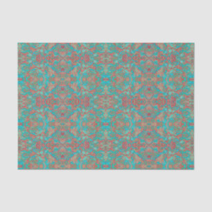 Vogels Arabesque Bohemian Boho Turquoise Red Green Tissuepapier